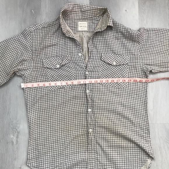 BILLY REID MENS SHIRT GRAY CHECK BUTTON LONG SLEEVE MADE IN ITALY M - Picture 6 of 10